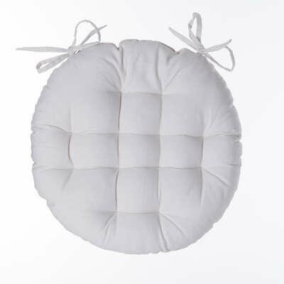 Poduszka na krzesło 38cm okrągła kremowa