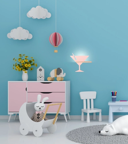 Kinkiet LED Piccolo nowoczesny różowy do pokoju dziecięcego drewniany 4W CANDELLUX