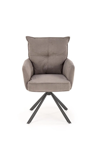 Fotel obrotowy Aldora Intesi szary sztruks nowoczesny do biura i salonu kompaktowy