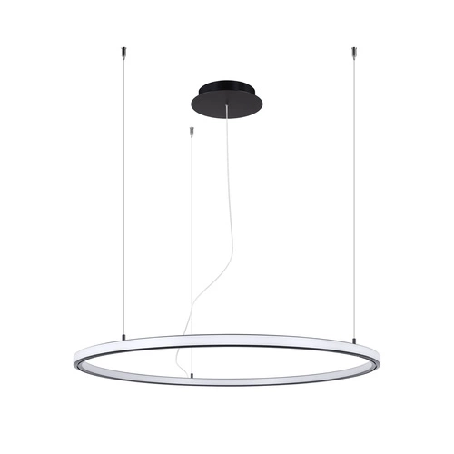 Żyrandol RISA 90 czarny nowoczesny LED do salonu i jadalni rozproszone światło