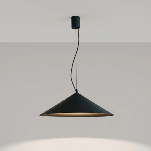 Lampa wisząca FINT czarna LED do salonu regulowana nowoczesna