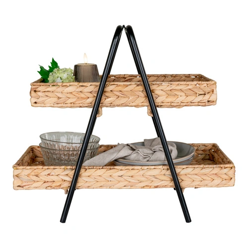 Taca prostokątna dwupoziomowa Alfaro boho do serwowania House Nordic 42 cm