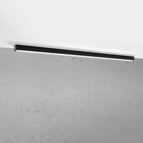 Plafon sufitowy LED Pinne 150 cm czarny nowoczesny do salonu, kuchni i przedpokoju