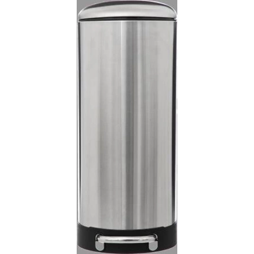 Ariane Slim 30l nowoczesny metalowy kosz na śmieci do kuchni z pedałem srebrny 5five