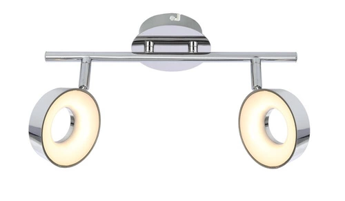 Lampa sufitowa LED Isla chrom regulowana do salonu i sypialni nowoczesna 31 cm