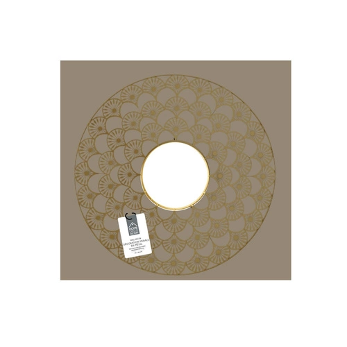 Lustro okrągłe Mandala 70 cm glamour w złotej ramie na ścianę do przedpokoju Intesi