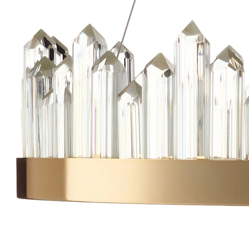 Lampa wisząca LED LUSSO złota 60 cm nowoczesna do salonu i jadalni Step into Design