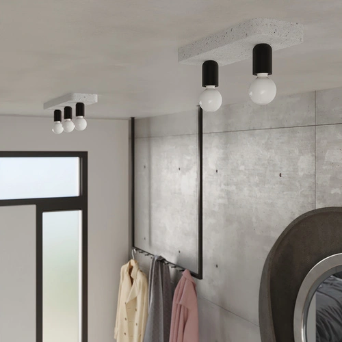 Plafon sufitowy TAVO 2 szary betonowy industrialny do salonu i kuchni Sollux Lighting