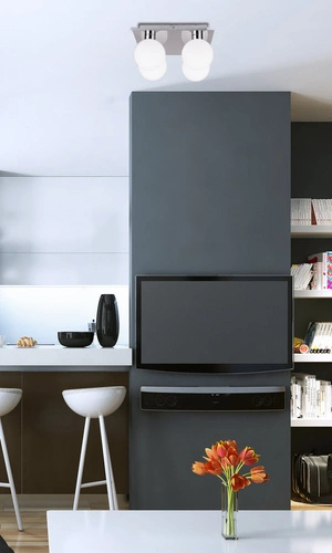 Lampa sufitowa Oden nowoczesna chromowana szklana do salonu i sypialni 25 cm