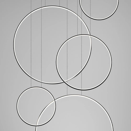 Lampa wisząca LED RIO 5 czarna do salonu i jadalni nowoczesna 5-punktowa Thoro