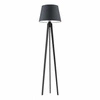 Lampa podłogowa CURACAO abażur grafitowy stelaż hebanowy