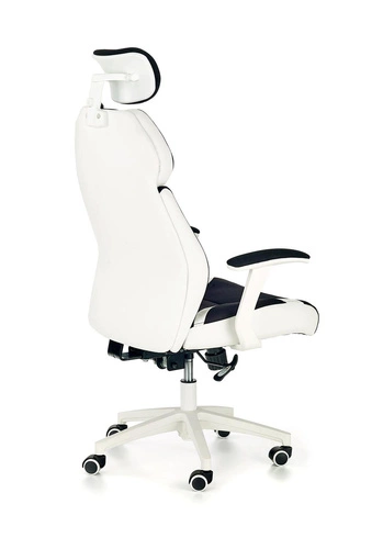 Fotel biurowy ergonomiczny obrotowy Charun czarny z zagłówkiem do biurka nowoczesny