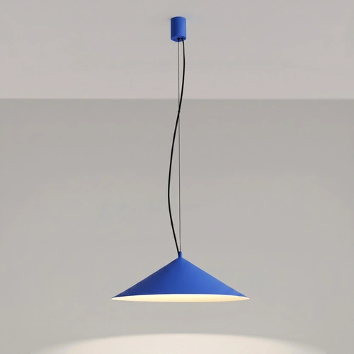 Lampa wisząca FINT LED do salonu regulowana ultramaryna 50 cm