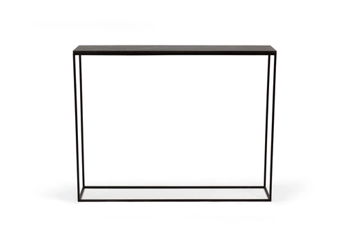 Konsola STAM 200 nowoczesna szara pietra wąska metalowa do przedpokoju i salonu NORDIFRA