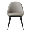 Krzesło tapicerowane Nirro ekoskóra taupe nowoczesne do jadalni i salonu