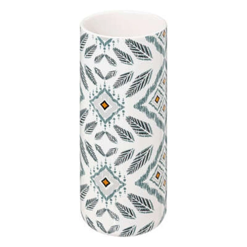 Szczotka do WC Hapache dolomitowa boho do łazienki biała z drewnianą pokrywą