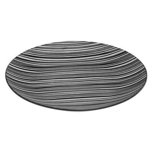 Porcelanowy serwis obiadowy Bohema 18 elementów czarny okrągły do jadalni zmywarka mikrofalówka