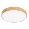 Plafon LED okrągły do salonu FIGARO 38cm nowoczesny efekt drewna pilot CANDELLUX