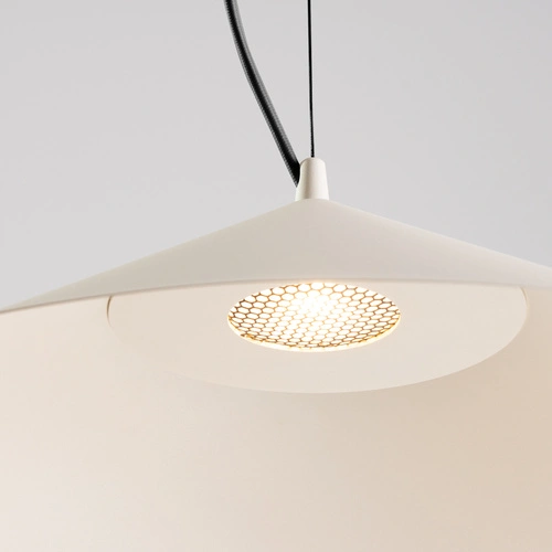 Lampa wisząca FINT LED beżowa nowoczesna do salonu regulowana