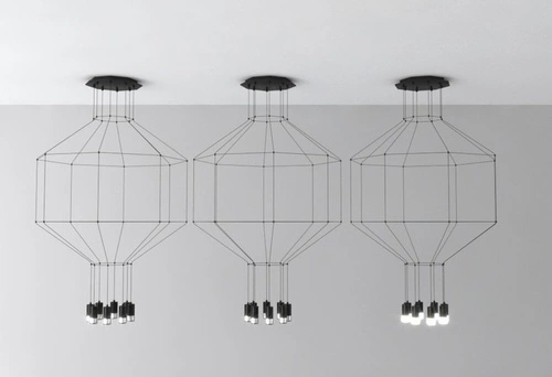 Lampa sufitowa LINEA-8 czarna 80 cm nowoczesna do salonu i jadalni Step into Design