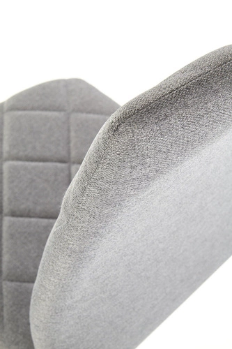 Krzesło tapicerowane Montana szare nowoczesne do jadalni i kuchni na chromowanych nogach Intesi