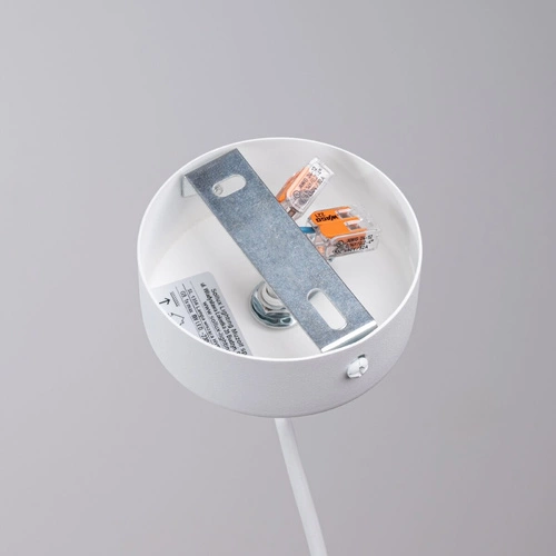 Lampa wisząca kula HYPERION 1 biała nowoczesna do salonu i jadalni regulowana 125 cm