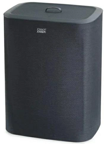 Joseph Joseph Tota nowoczesny kosz na pranie 90l z 2 komorami do łazienki czarny