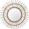 Lustro okrągłe boho Intesi Altea wiszące do przedpokoju w wiklinie naturalne 90 cm