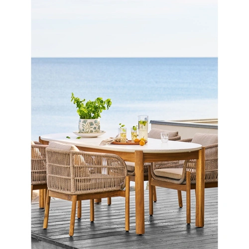 Stół Terracina nowoczesny do jadalni owalny biały 210x95 cm