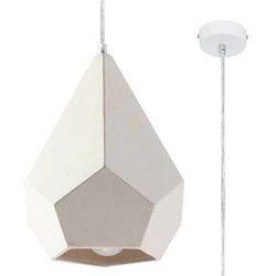 Lampa wisząca ceramiczna Pavlus biała nowoczesna do salonu i jadalni z możliwością personalizacji