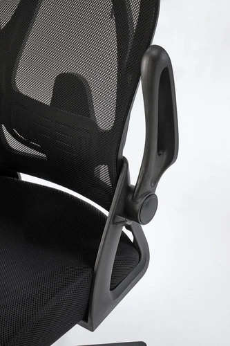 Fotel biurowy ergonomiczny Yiro czarny siatkowy obrotowy z zagłówkiem do biurka Intesi