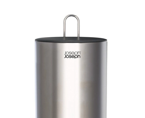 Joseph Joseph Easystore Luxe nowoczesny stojak na papier toaletowy srebrny stalowy do łazienki