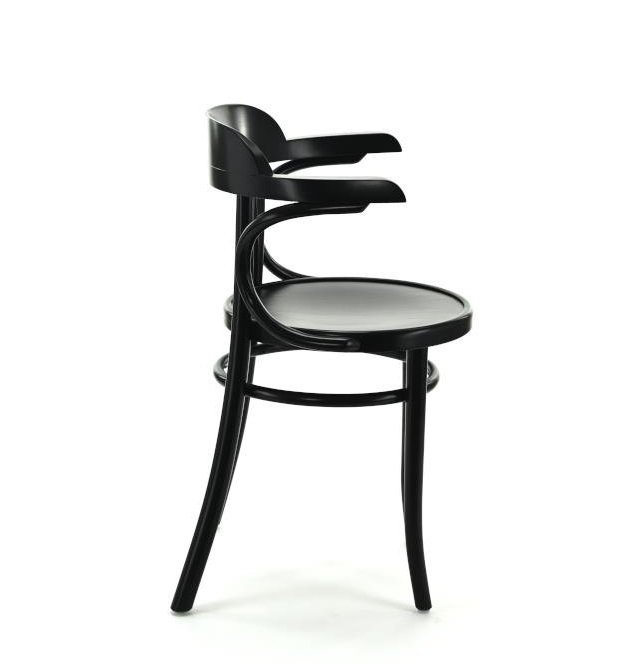 Krzesło tapicerowane Fameg B-1110 z podłokietnikami do jadalni retro drewniane personalizowane