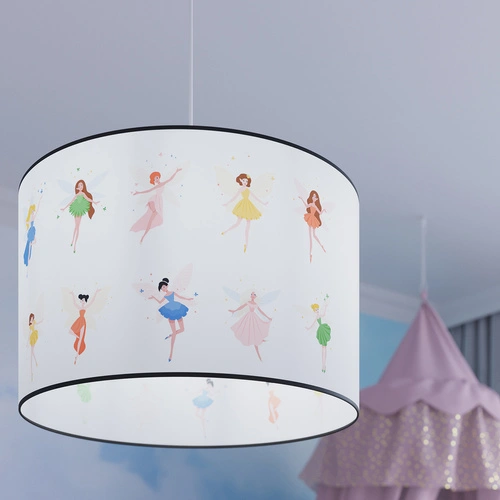 Lampa wisząca FAIRY 30 nowoczesna kolorowa do pokoju dziecka z abażurem PVC 30 cm