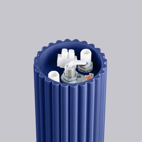 Plafon sufitowy HALO ultramaryna IP44 nowoczesny szklano-aluminiowy okrągły do łazienki