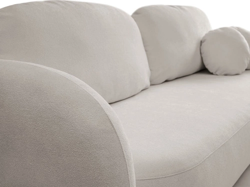 Sofa rozkładana Salby 3 osobowa z funkcją spania i pojemnikiem szara do salonu