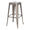 Hoker Paris 75cm. metaliczny insp. Tolix  Outlet