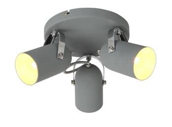 Lampa sufitowa Gray plafon 3x40W E14  szary