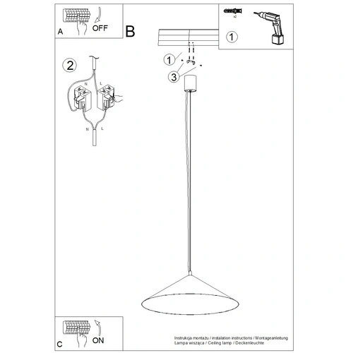 Lampa wisząca FINT żółta LED do salonu regulowana nowoczesna