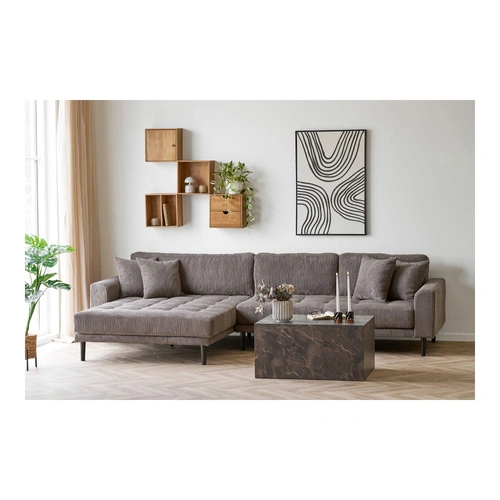 Stolik kawowy Prague prostokątny brązowy marmurowy nowoczesny 60x80 do salonu