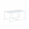 Stolik kawowy Maxwell biały prostokątny nowoczesny do salonu na metalowych płozach 102x67 cm