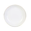 Talerz głęboki Pearl Gold 21 cm biały glamour do zupy i makaronu do jadalni Intesi