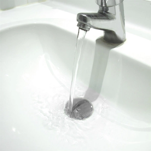 Korek do zlewu silikonowy czarny Intesi nowoczesny uniwersalny do kuchni i łazienki 6 cm