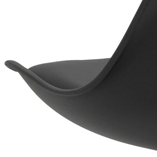 Krzesło do jadalni Dima Actona czarne z tworzywa i drewna łatwe w czyszczeniu nowoczesne