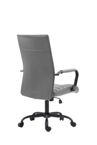 Fotel biurowy ergonomiczny obrotowy Sorpreso szary skórzany nowoczesny z podłokietnikami do biura