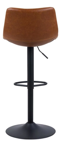 Hoker z oparciem Oregon Actona regulowany obrotowy ekoskóra vintage do kuchni brązowy