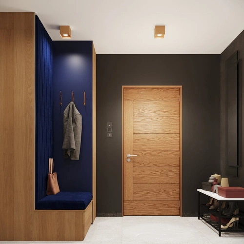 Plafon sufitowy HATI złoty minimalistyczny kwadratowy do salonu i kuchni SOLLUX LIGHTING