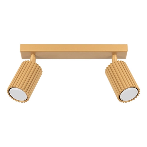 Plafon sufitowy KARBON 2 złoty nowoczesny glamour do salonu z ruchomym kloszem