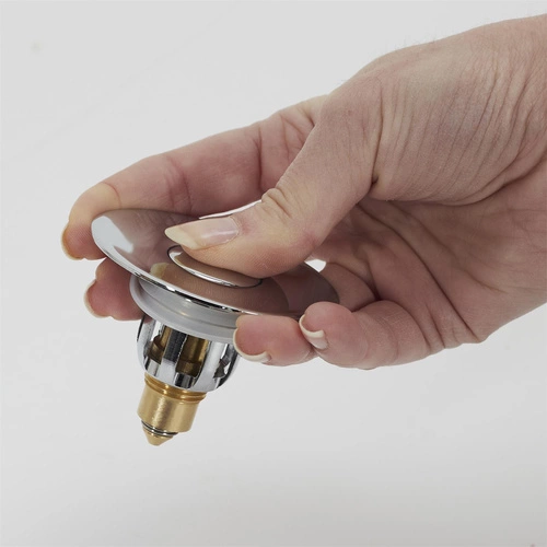 Korek do zlewu uniwersalny Intesi 6 cm chromowany metalowy do kuchni i łazienki nowoczesny