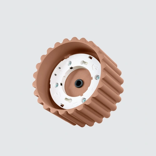 Plafon sufitowy AURA 1 kawowy nowoczesny okrągły do salonu i kuchni aluminium